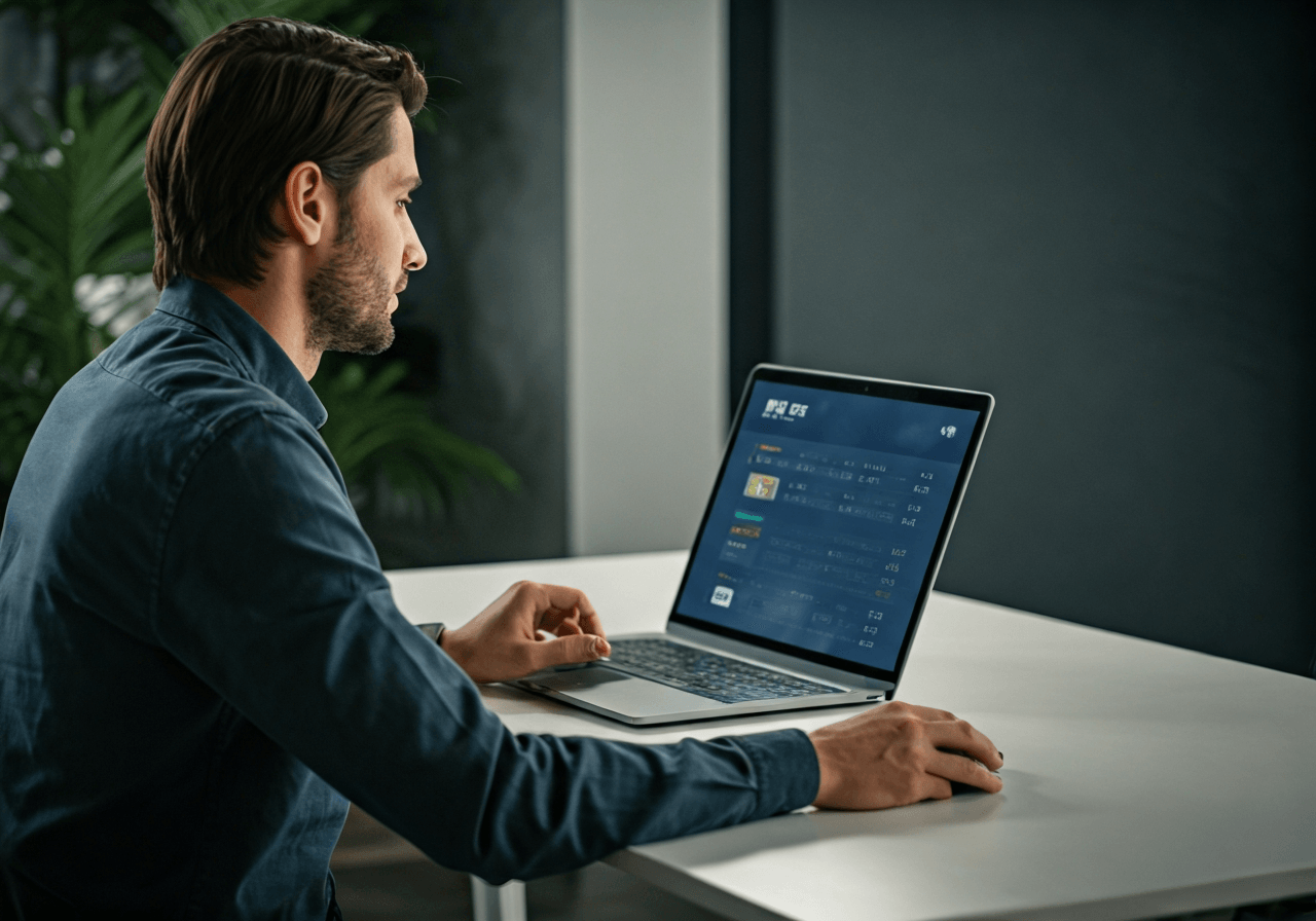 PPL Prodloužení Zásilky: Snadno a Rychle (2026) 2 A logistics specialist examining a digital display showing real-time PPL parcel tracking information on a modern, clean office desk, editorial photography, modern, premium, soft natural light, 85mm lens, no text, no words, no letters