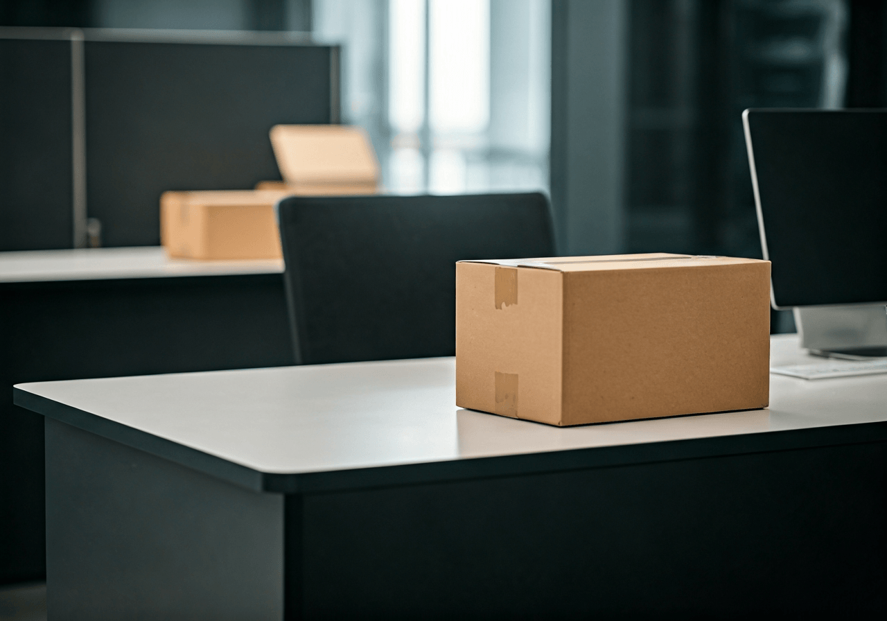Pošta Strážnice: Jak odeslat balík rychle (Návod 2026) 2 A clean, modern postal counter desk with a parcel being prepared for shipment, professional environment, editorial photography, soft natural light, 85mm lens, highly detailed, no text, no words, no letters