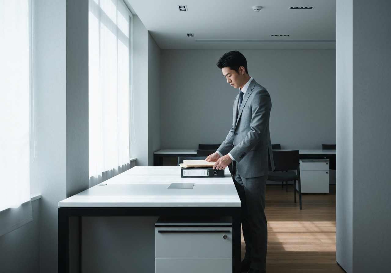 A close-up, high-quality editorial shot of a modern, clean post office interior, a professional hand placing a parcel on a wooden counter, soft natural morning light streaming through a window, 85mm lens, blurred background, minimalist aesthetic, no text, no words, no letters.