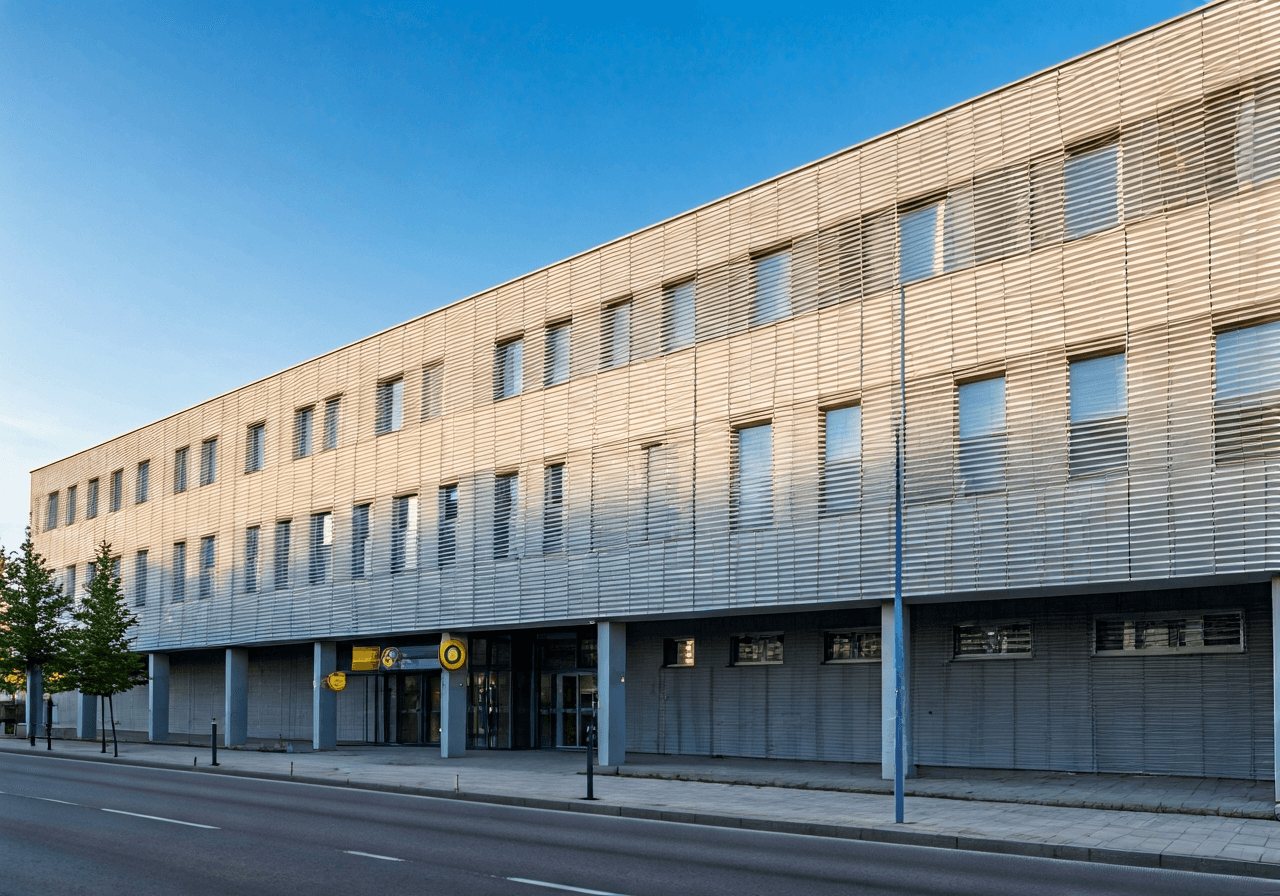 Pošta Starý Plzenec: Rychlý návod k odeslání (do 5 min) 2 Exterior view of a modern Czech Post office building in Starý Plzenec, architectural photography, clean facade, soft natural morning light, 85mm lens, high resolution, no text, no letters