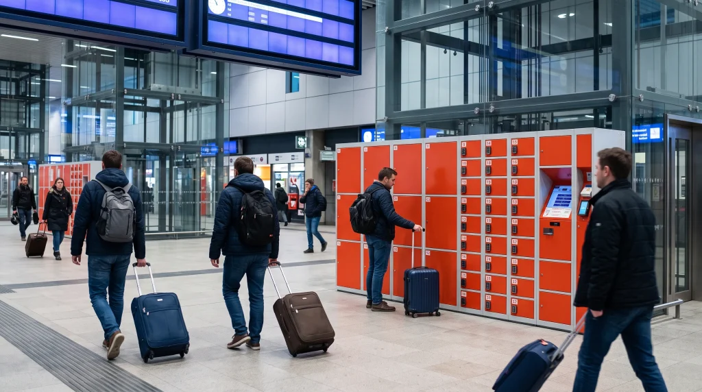 Samoobslužné úschovní skříňky na Hlavním nádraží v Brně
