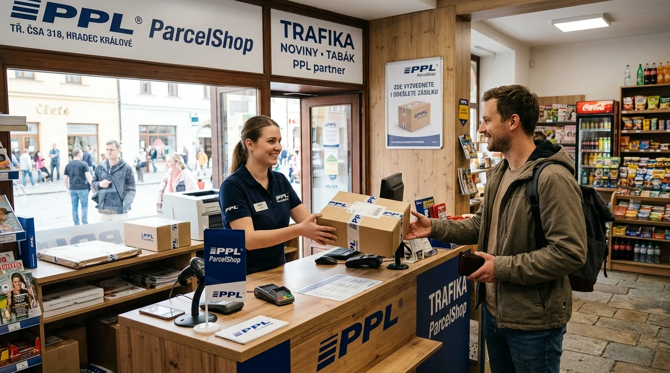 Výdejní místo PPL ParcelShop v Hradci Králové s převzetím balíku zákazníkem